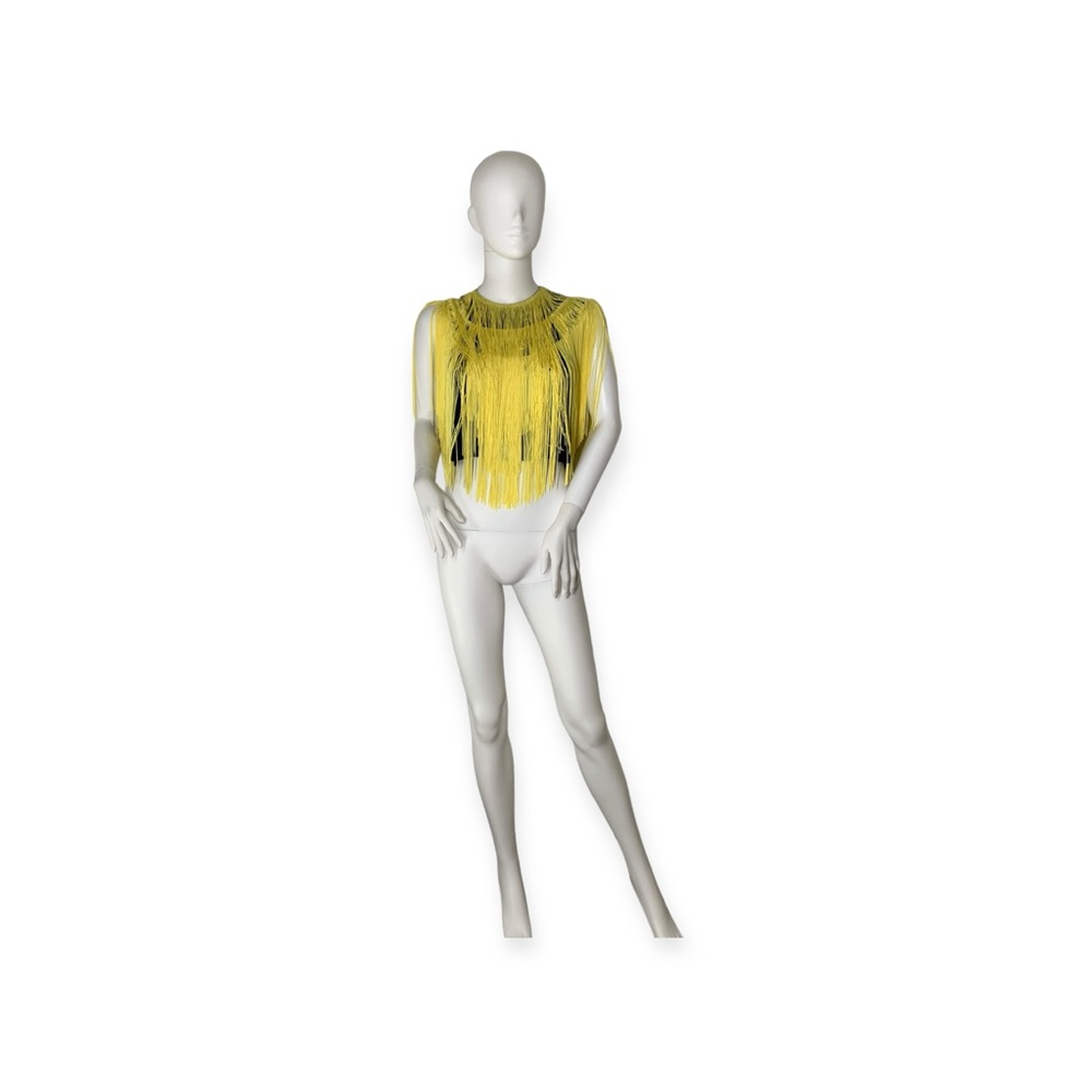RACHEL COMEY Yelliow Fringe Top